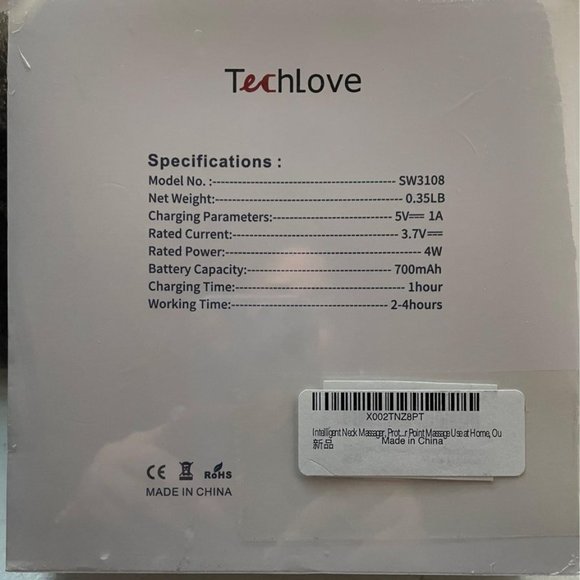 $40, NEW TechLove Portable Neck Massager. Great Christmas gift - Picture 2 of 2